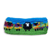 Psychedelische hoofdband (100% handgebreide wol)